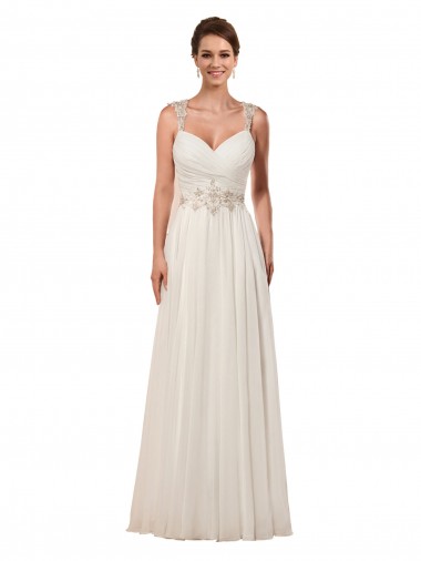 Ivory Sweetheart Sleeveless Keyhole Back Sheath Wedding Dress Windon