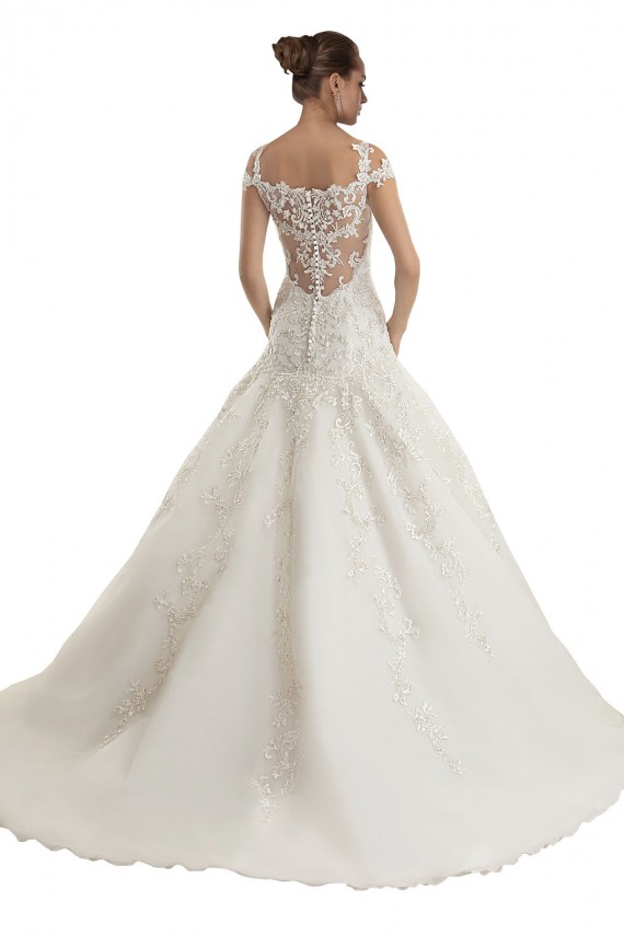 Ivory Off the Shoulder Sleeveless Mermaid Wedding Dress Windon
