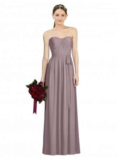 Dusty Rose Sweetheart Sleeveless A-Line Bridesmaid Dress Windon