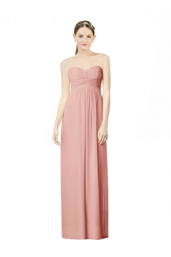 Bliss Pink Sweetheart Sleeveless A-Line Bridesmaid Dress Windon