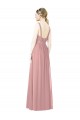 Dusty Pink High Neck Sleeveless A-Line Bridesmaid Dress Windon