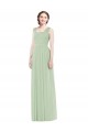 Sage Spaghetti Straps Sleeveless A-Line Bridal Party Dress Windon