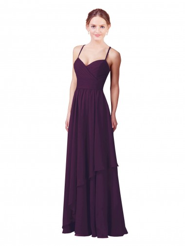 Grape Sweetheart Sleeveless Sheath Bridesmaid Dress Windon