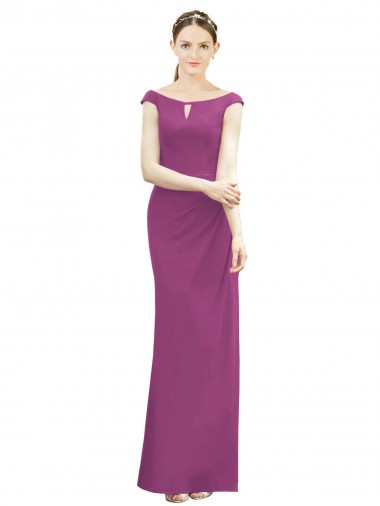 Wild Berry High Neck Sleeveless Mermaid Bridesmaid Dress Windon