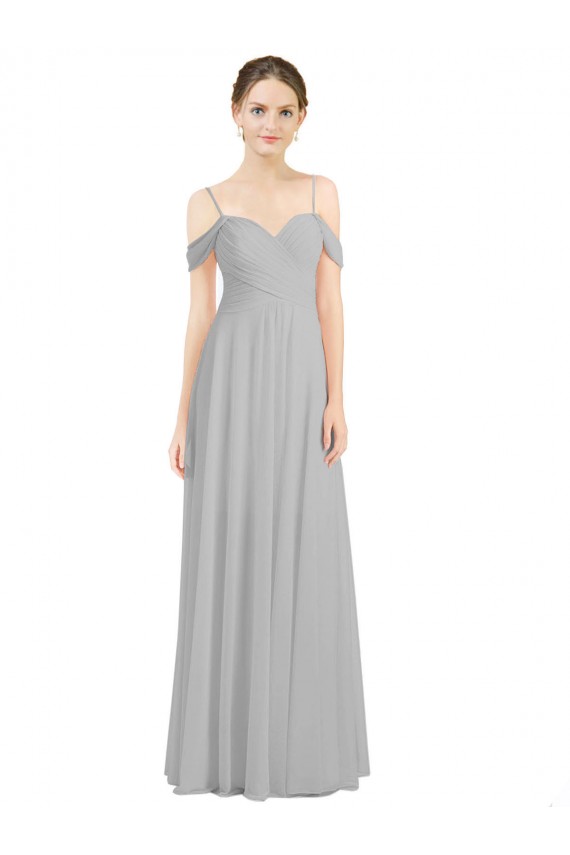 Silver Sweetheart Sleeveless Low Back A-Line Bridesmaid Dress Windon