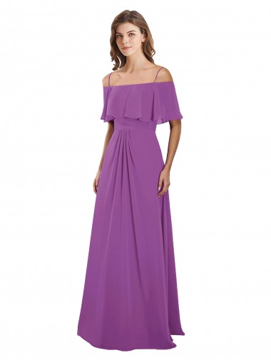 Dahlia Spaghetti Straps Flutter Sleeves A-Line Bridesmaid Dress Windon