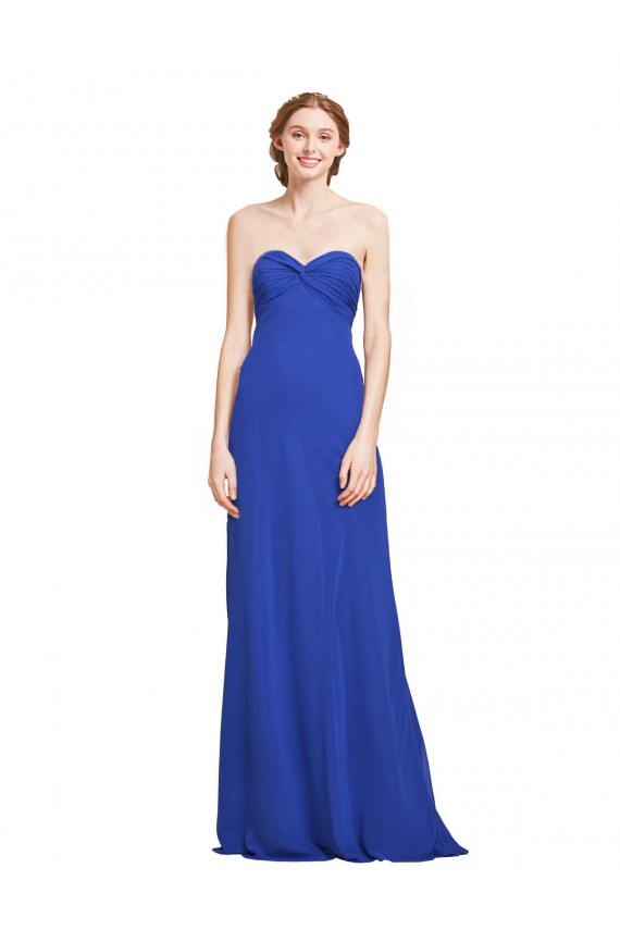 Royal Blue Sweetheart Sleeveless A-Line Bridesmaid Gown Windon
