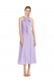 Lilac Halter Neck Sleeveless V-Back A-Line Prom Dress / Bridesmaid Dress Windon