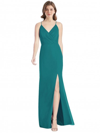 Hunter V-Neck Sleeveless Open Back Mermaid Bridesmaid Dress Windon