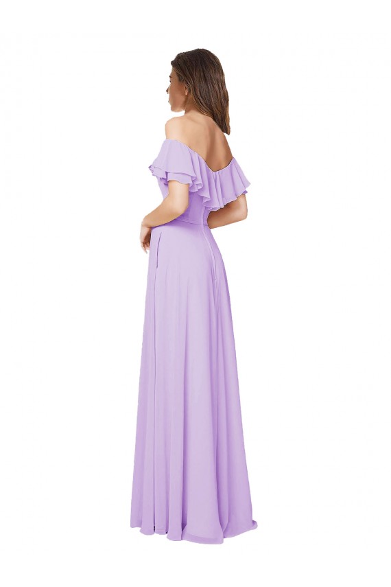 Lilac Strapless Sleeveless Low Back A-Line Bridesmaid Dress Windon