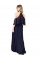 Dark Navy High Neck Flutter Sleeves A-Line Formal Dress / Bridesmaid Dress Windon