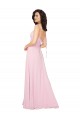 Barely Pink V-Neck Sleeveless V-Back A-Line Bridesmaid Dress Windon