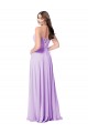 Lilac Scoop Neck Sleeveless A-Line Bridal Party Dress Windon