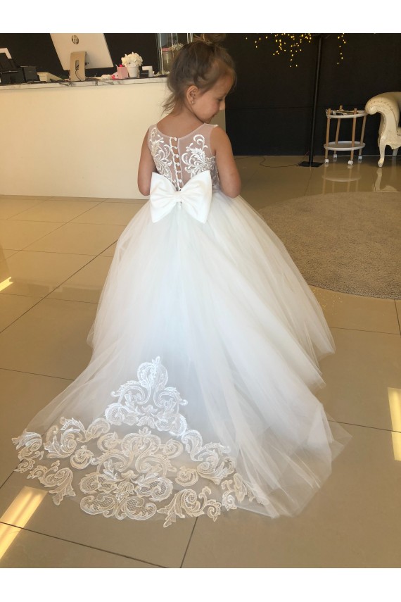 Champagne Sweetheart Sleeveless Ball Gown Flower Girl Dresses Windon