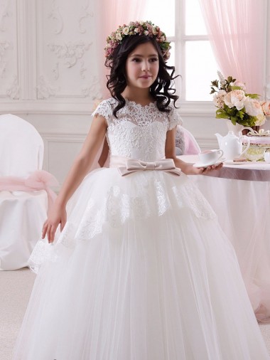 Ivory Sweetheart Sleeveless Ball Gown Flower Girl Dresses Windon