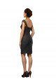 Slate Grey Off the Shoulder Sleeveless A-Line Bridesmaid Dress Windon