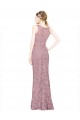 Illusion Neck Sleeveless Mermaid Prom Dress / Bridesmaid Dress Windon