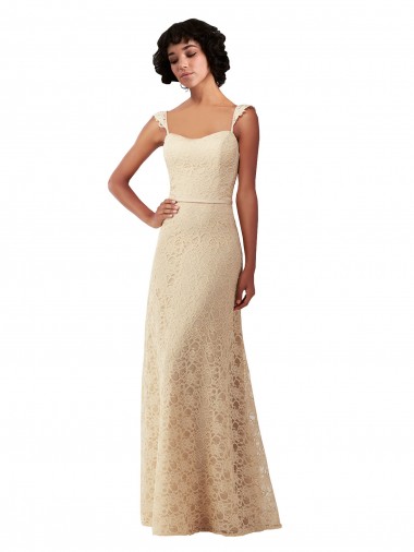 Champagne Sweetheart Sleeveless A-Line Bridesmaid Dress Windon