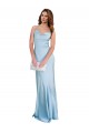 Light Sky Blue Cowl Neck Sleeveless Open Back Sheath Formal Evening Gown / Prom Dress / Bridesmaid Dress Windon