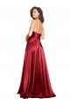 Burgundy Cowl Neck Sleeveless Low Back A-Line Black Tie Evening Dress / Prom Dress / Bridesmaid Dress Windon