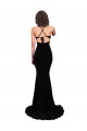 Black V-Neck Sleeveless Open Back Mermaid Formal Evening Gown / Prom Dress / Bridesmaid Dress Windon