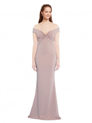 Dusty Pink V-Neck Sleeveless Keyhole Back Mermaid Formal Evening Gown / Prom Dress / Bridesmaid Dress Windon