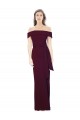Burgundy Gold Off the Shoulder Sleeveless Low Back Mermaid Formal Evening Gown / Prom Dress / Bridesmaid Dress Windon