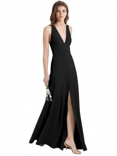 Black High Neck Sleeveless Sheath Formal Evening Gown / Prom Dress / Bridesmaid Dress Windon