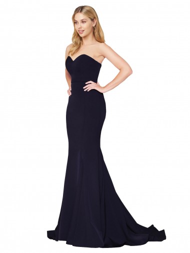 Dark Navy High Neck Sleeveless Mermaid Formal Evening Gown / Prom Dress / Bridesmaid Dress Windon