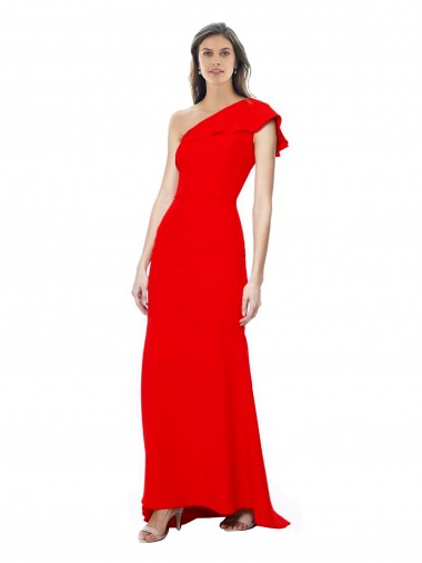 Red High Neck Sleeveless Mermaid Formal Dress / Bridesmaid Dress Windon
