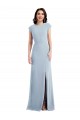 Light Sky Blue Cap Sleeves Open Back Trumpet Formal Evening Gown / Prom Dress / Bridesmaid Dress Windon