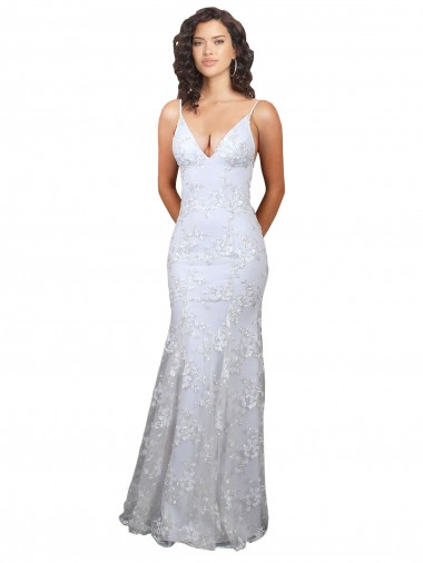 White High Neck Sleeveless Open Back Mermaid Formal Evening Gown / Prom Dress / Bridesmaid Dress Windon