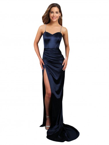 Dark Navy Sweetheart Sleeveless Mermaid Formal Evening Gown / Prom Dress / Bridesmaid Dress Windon