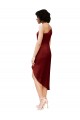 Burgundy One Shoulder Sleeveless Sheath Black Tie Evening Gown / Prom Dress / Bridesmaid Dress Windon