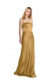Gold Strapless Sleeveless A-Line Formal Evening Gown / Prom Dress / Bridesmaid Dress Windon
